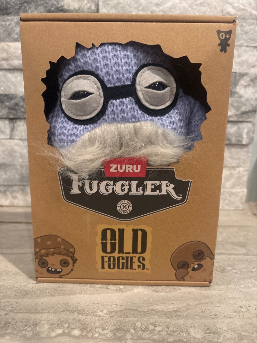 ZURU Fuggler Old Fogies Blue Grandpa Funny Ugly Monster Plush NIB